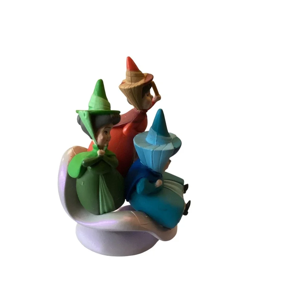 Disney Sleeping Beauty Flora Fauna Merryweather Fairy Godmothers 3in Figurine